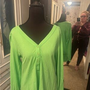 Lilly Pulitzer Lime Green Button Down Shirt